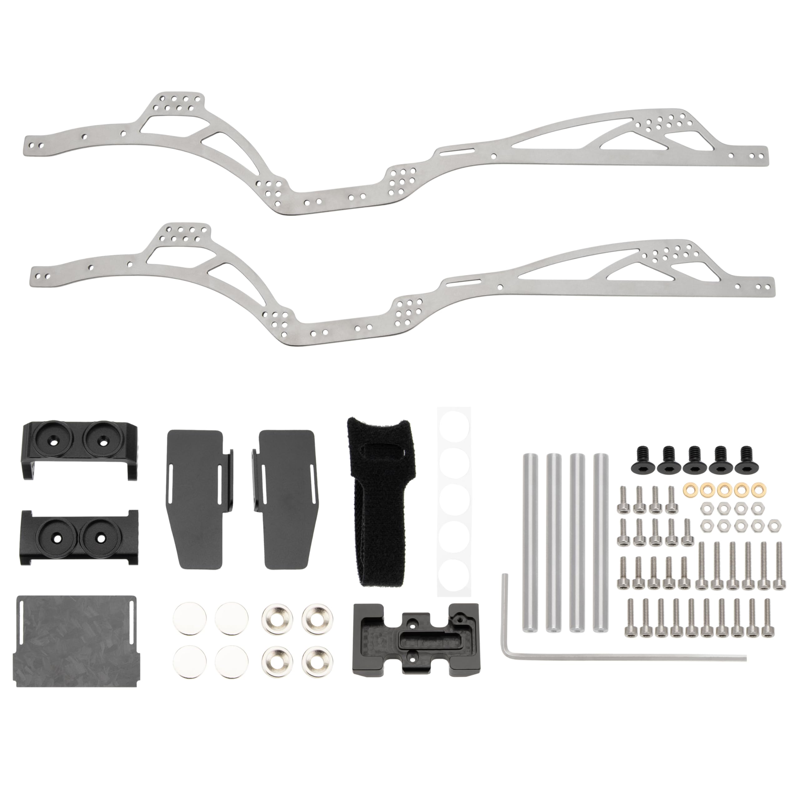 Axial scx24 オリジナルフレームLCG&4WS仕様 MEUS RACING SCX24 LCG Chassis TC4 Titanium Frame for Axial SCX24 1